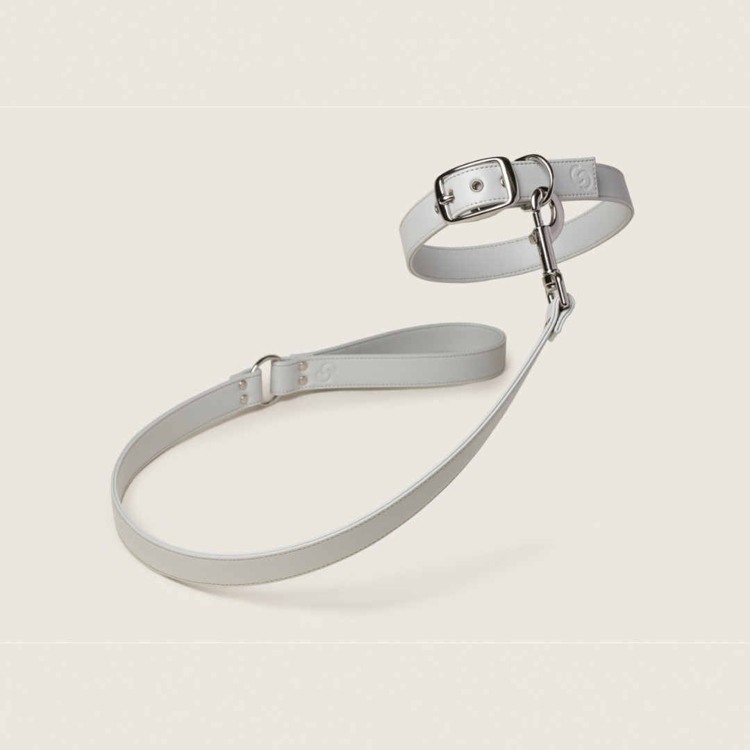 Ice blue apple leather lead