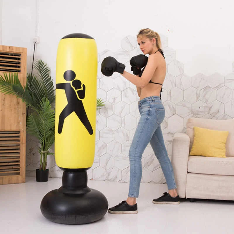Children's Independent Inflatable Punching Bag Set (Includes Gloves and Air Pump) A safe stress-relieving exercise toy designed specifically for children aged 4 to 12 years.