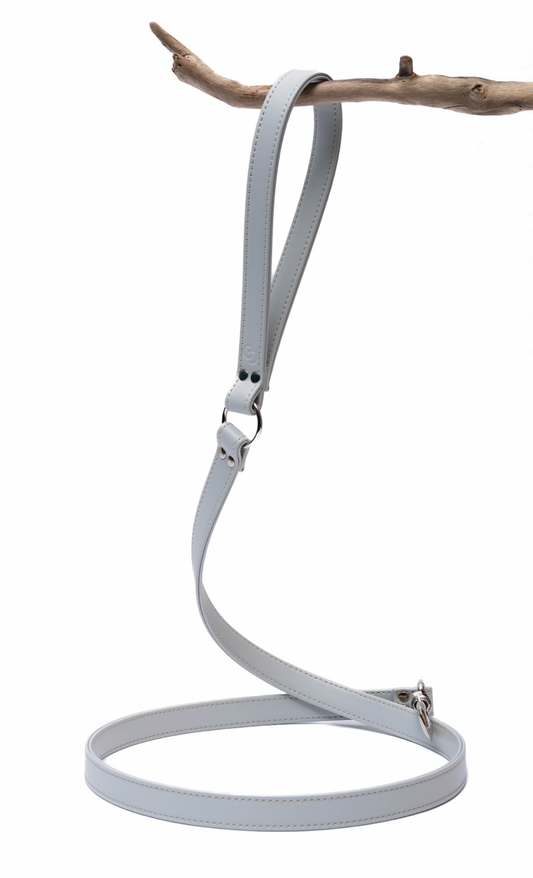 Ice blue apple leather lead